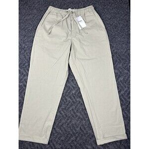 Wax London Pants Men’s 30 Kurt Seersucker Sage Green Stretch Drawstring NEW